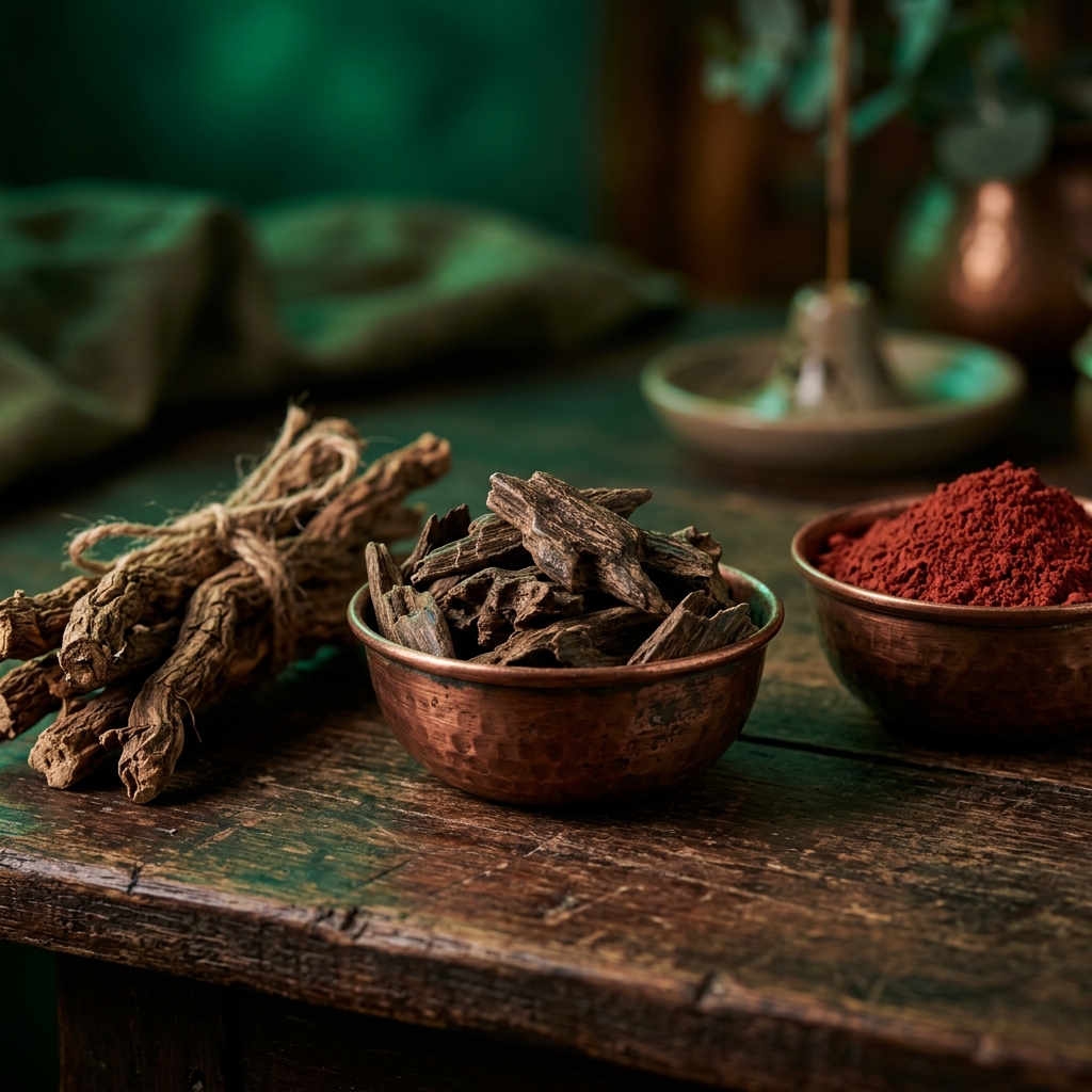 Doğal Ud-u Hindi (Öd Ağacı) & Kırmızı Sandal Tozu Kiti
